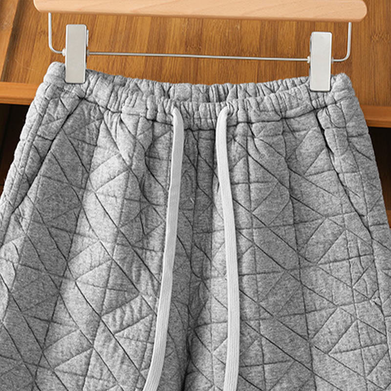 Pantaloni a gamba larga termici con coulisse e tasche, tinta unita, da donna , Buddha Stones - image 11