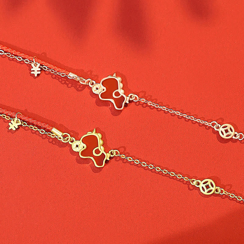 Collana con ciondolo a forma di moneta dell'anno del cavallo in argento sterling 925 Buddha Stones e agata rossa. - image 12