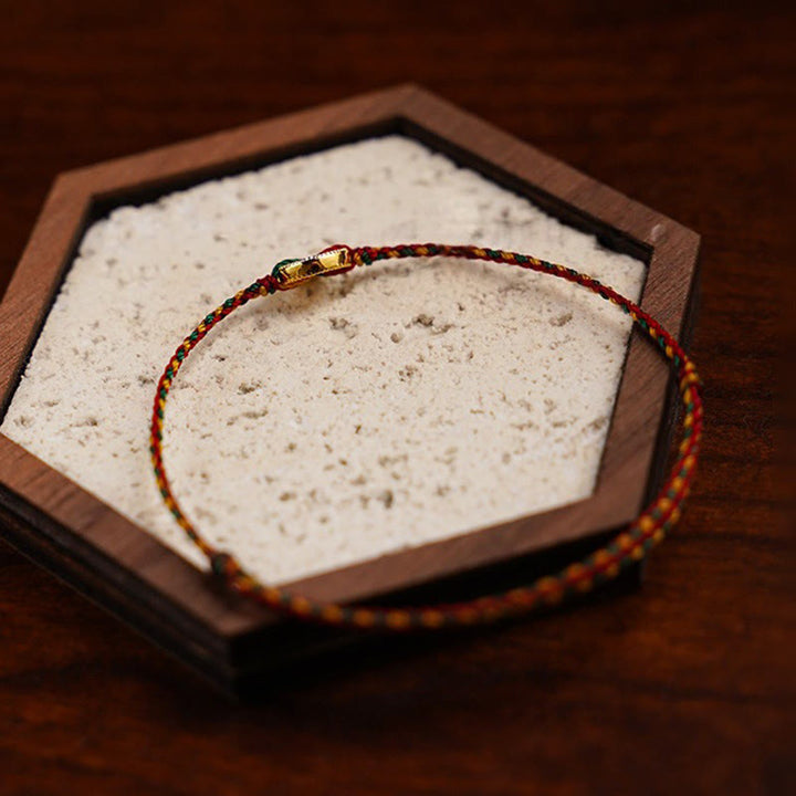 Braccialetto regolabile alla caviglia con cordino intrecciato e ciondolo in rame fatto a mano Buddha Stones - image 2