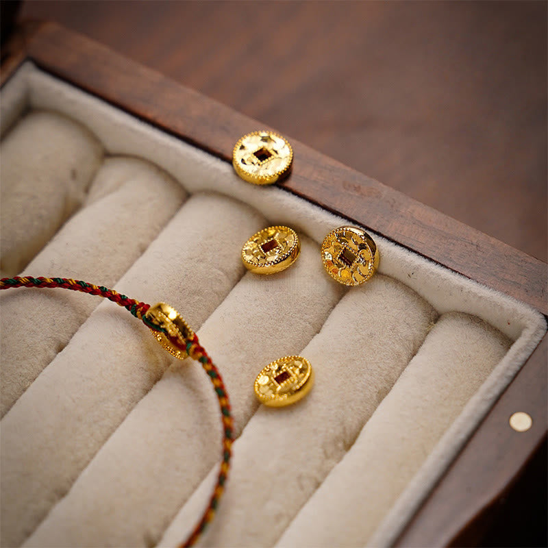 Braccialetto regolabile alla caviglia con cordino intrecciato e ciondolo in rame fatto a mano Buddha Stones - image 7