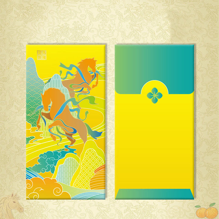 Buddha Stones 6 pezzi multicolore busta rossa cinese Diventa ricco Anno del cavallo 2026 Capodanno - 6 pezzi Potente potenza e grande progresso - image 18