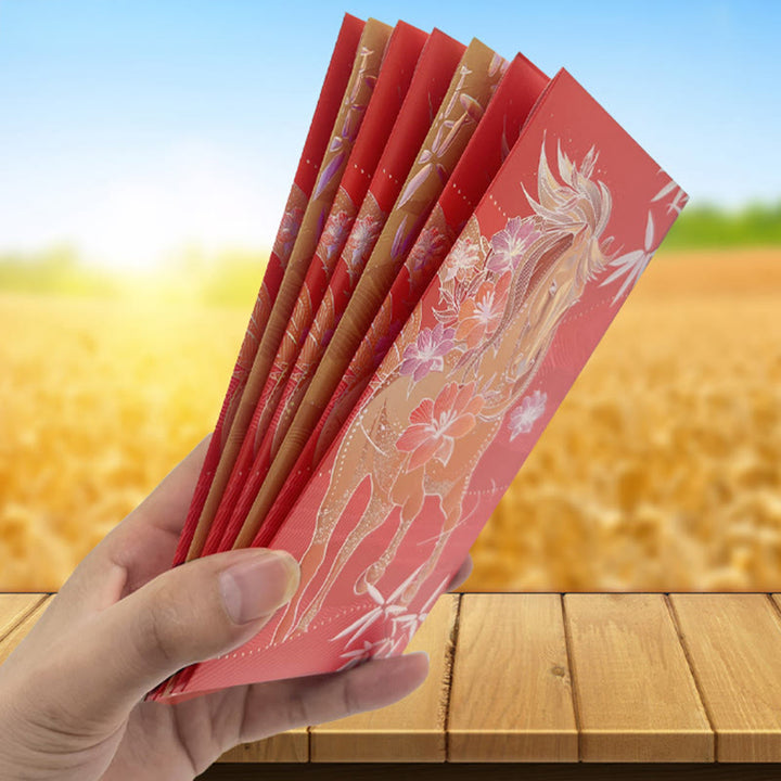 Buddha Stones 6 pezzi multicolore busta rossa cinese Diventa ricco Anno del cavallo 2026 Capodanno - image 23