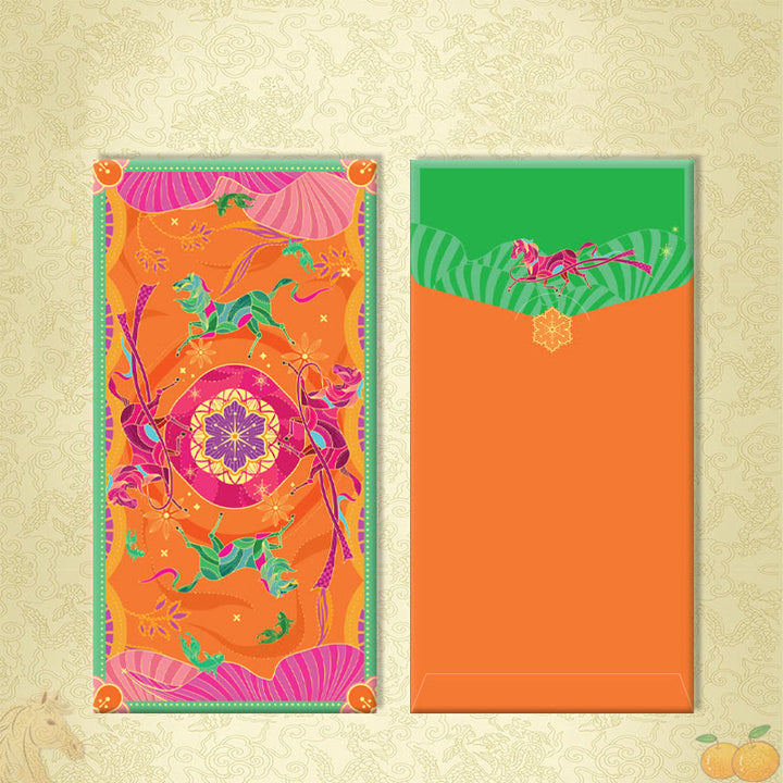 Buddha Stones 6 pezzi multicolore busta rossa cinese Diventa ricco Anno del cavallo 2026 Capodanno - 6 pezzi Buona fortuna - image 11