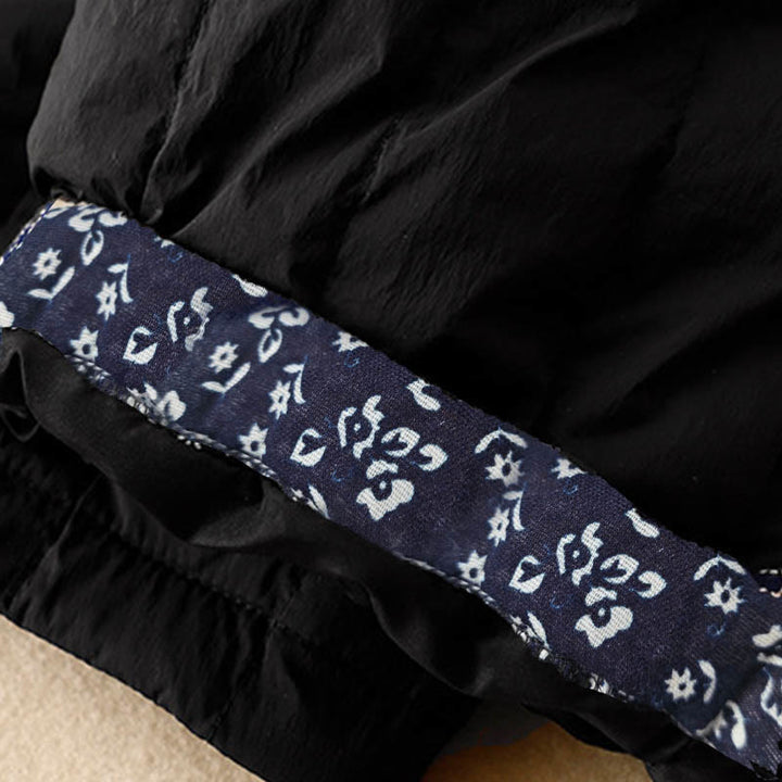 Pantaloni termici invernali patchwork in cotone da donna Buddha Stones con tasche - image 11