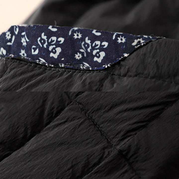 Pantaloni termici invernali patchwork in cotone da donna Buddha Stones con tasche - image 10