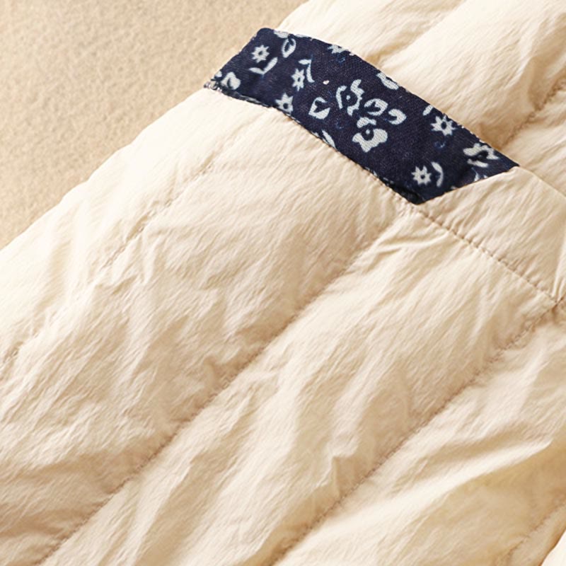 Pantaloni termici invernali patchwork in cotone da donna Buddha Stones con tasche - image 4