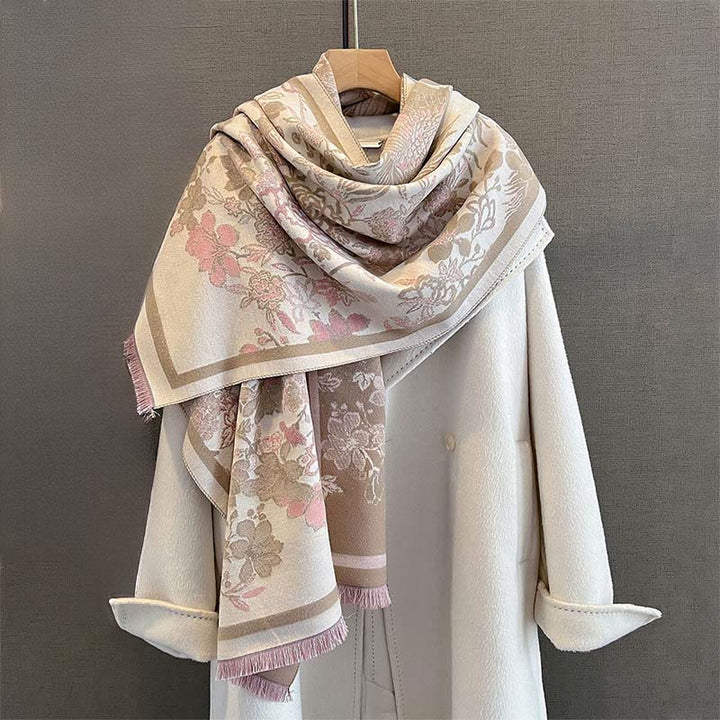 Sciarpa morbida con motivo a fiori di fenice autunnale Buddha Stones - image 5