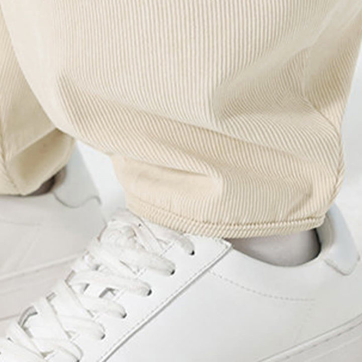 Pantaloni harem da uomo in velluto a coste tinta unita con tasche Buddha Stones Fall - image 18