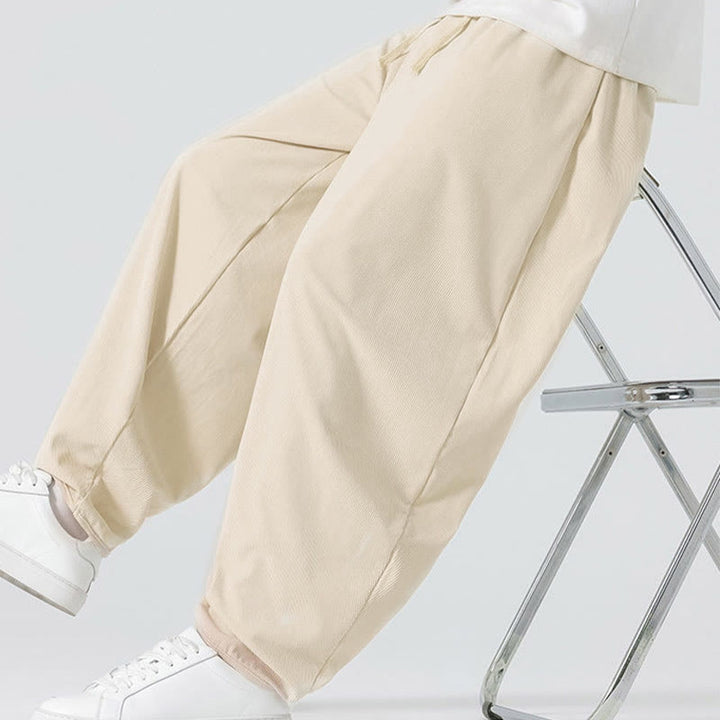 Pantaloni harem da uomo in velluto a coste tinta unita con tasche Buddha Stones Fall - image 15