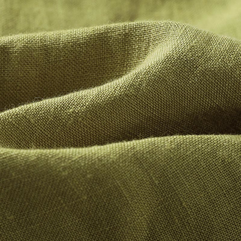 Camicia da donna a maniche lunghe con colletto rialzato e bottoni a metà, modello Buddha Stones Spring, colore cachi scuro - image 11