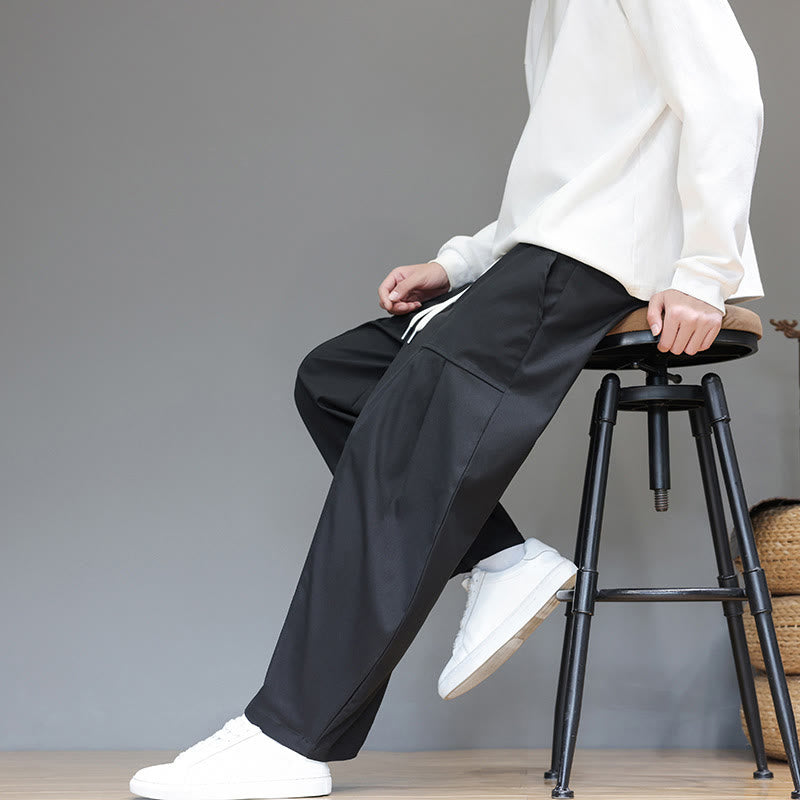 Pantaloni harem da uomo in cotone color puro con tasche , Buddha Stones Fall - image 29