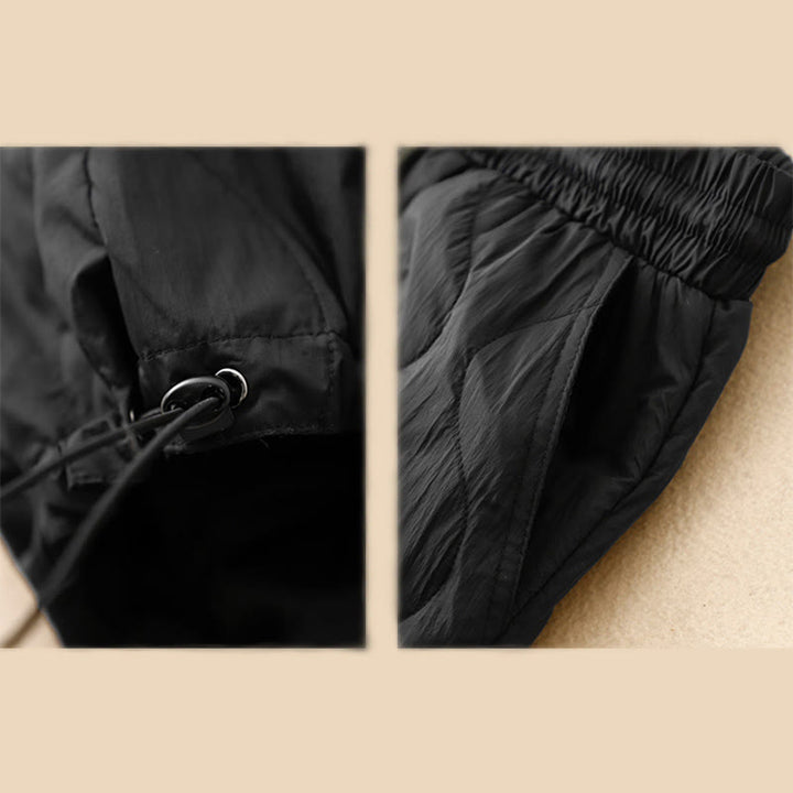 Pantaloni da donna caldi con tasche e linee curve invernali Buddha Stones alla caviglia - image 12