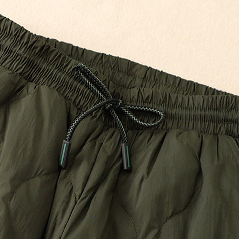 Pantaloni da donna caldi con tasche e linee curve invernali Buddha Stones alla caviglia - image 14