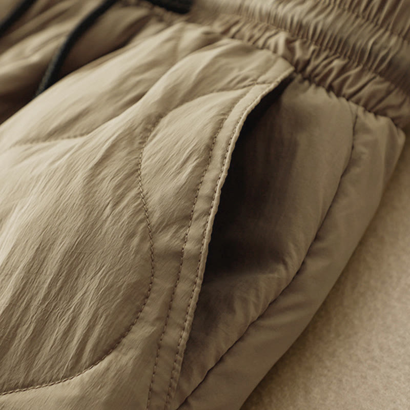 Pantaloni da donna caldi con tasche e linee curve invernali Buddha Stones alla caviglia - image 3