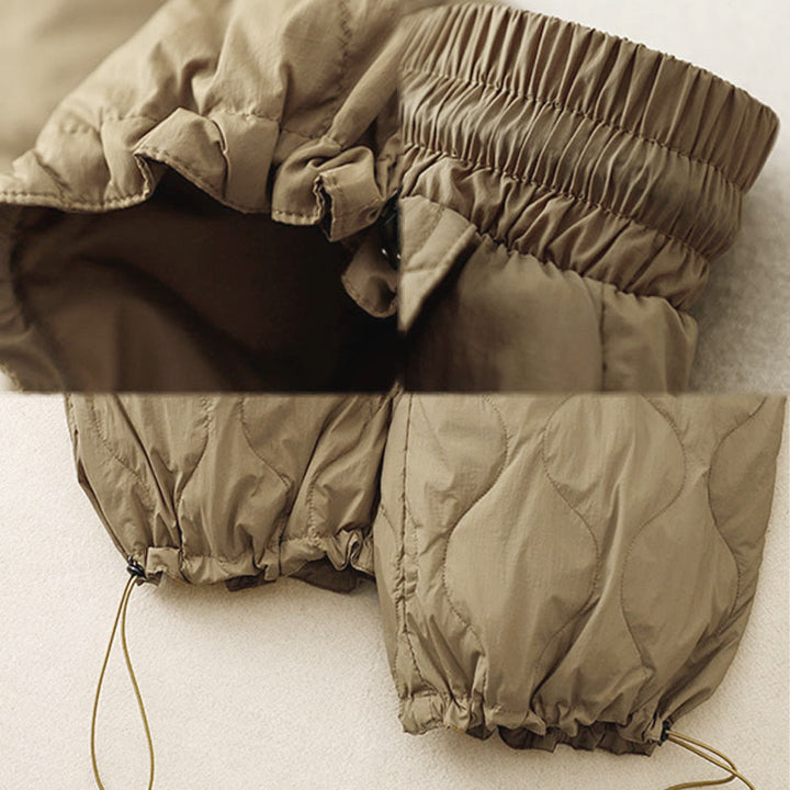 Pantaloni da donna caldi con tasche e linee curve invernali Buddha Stones alla caviglia - image 7