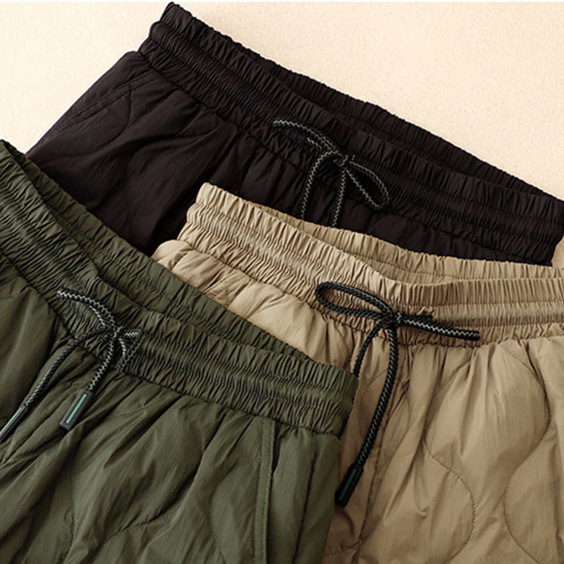 Pantaloni da donna caldi con tasche e linee curve invernali Buddha Stones alla caviglia - image 18