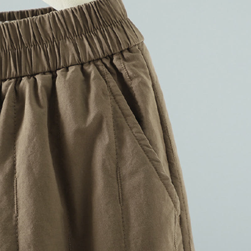 Pantaloni harem da donna in cotone con tasche, linee dritte e strisce, Buddha Stones - image 2