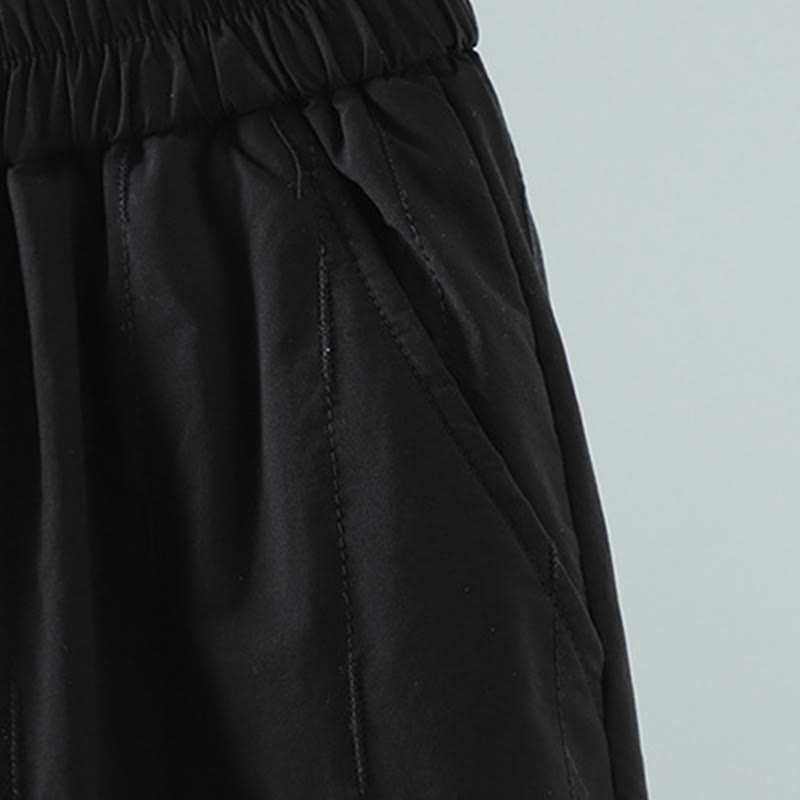 Pantaloni harem da donna con tasche, foderati in pile di cotone, linee dritte e strisce, con Buddha Stones - image 8