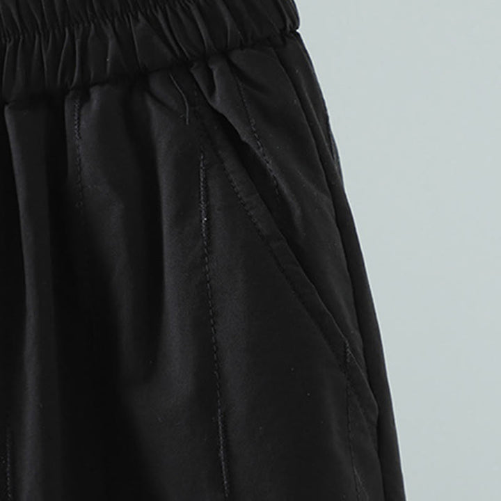 Pantaloni harem da donna con tasche, foderati in pile di cotone, linee dritte e strisce, con Buddha Stones - image 8