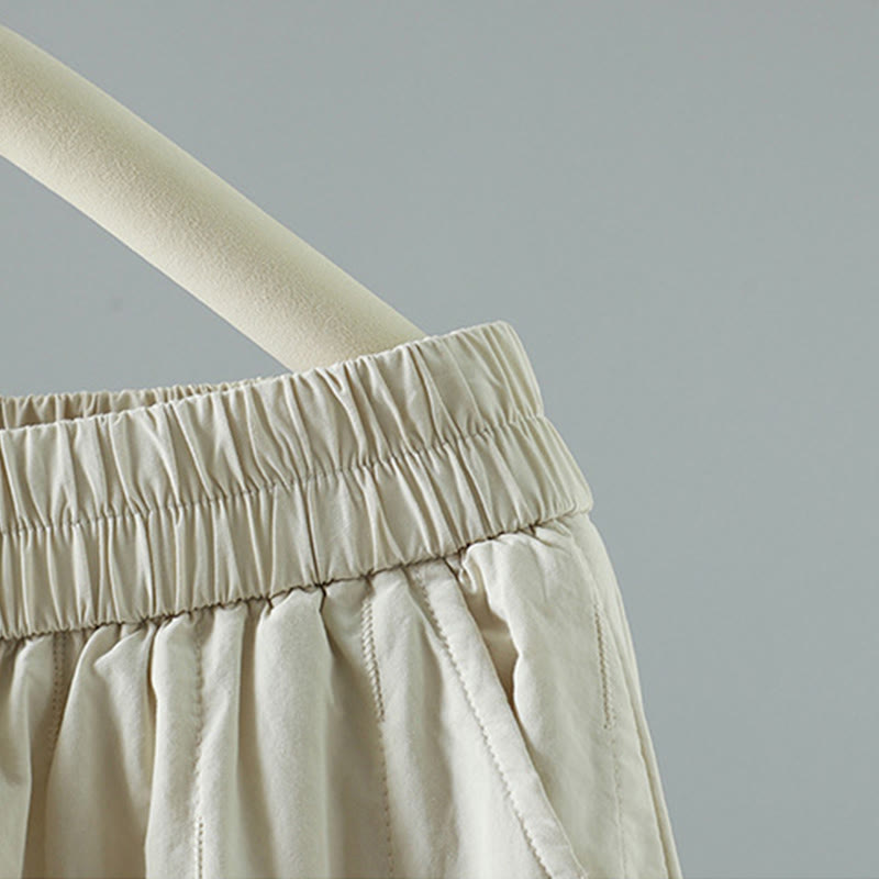 Pantaloni harem da donna con tasche, foderati in pile di cotone, linee dritte e strisce, con Buddha Stones - image 16