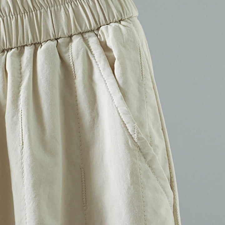 Pantaloni harem da donna in cotone con tasche, linee dritte e strisce, Buddha Stones - image 17