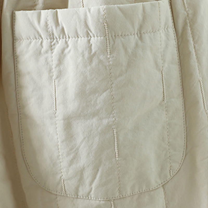 Pantaloni harem da donna con tasche, foderati in pile di cotone, linee dritte e strisce, con Buddha Stones - image 18