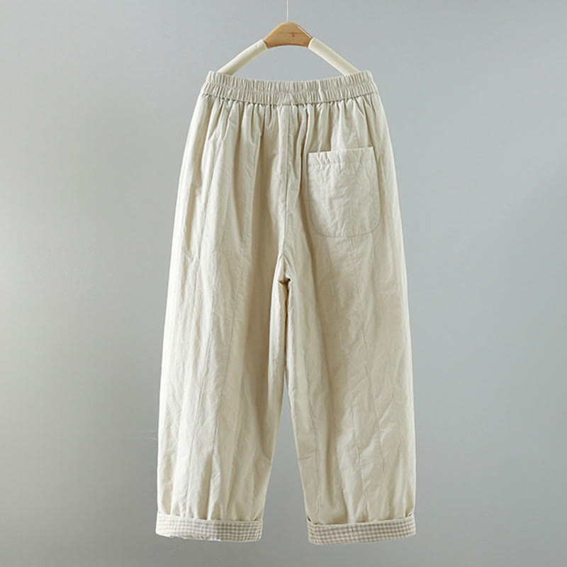 Pantaloni harem da donna in cotone con tasche, linee dritte e strisce, Buddha Stones - image 13