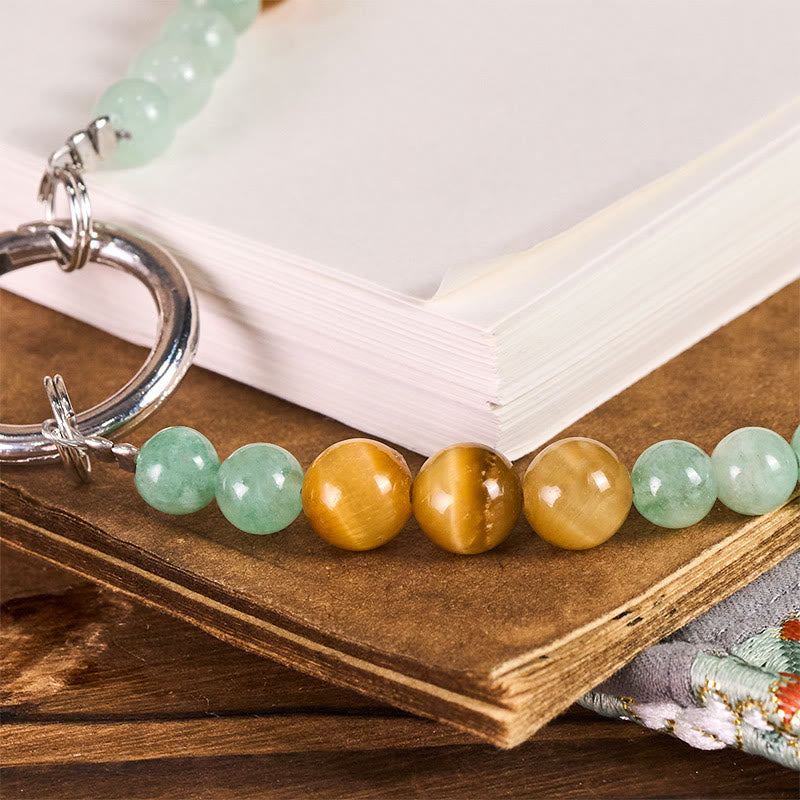 Portachiavi con perline di giada e Buddha Stones, decorazione da appendere al telefono - image 1