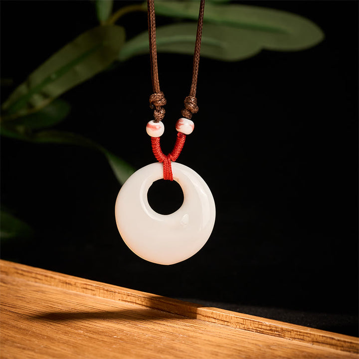 Buddha Stones con ciondolo dell'illuminazione in ceramica con simbolo di loto, simbolo etnico di peonia e fiori di pesco. - image 25