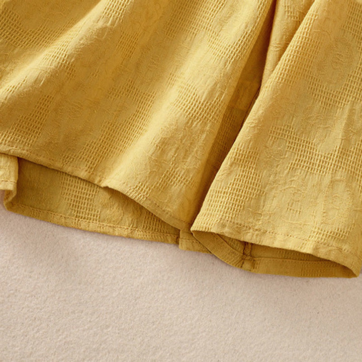 Camicia da donna in cotone a maniche lunghe con ricamo autunnale Buddha Stones, design asimmetrico, bottoni a rana - image 30