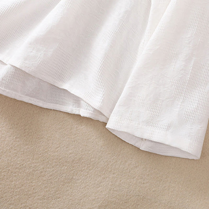 Camicia da donna in cotone a maniche lunghe con ricamo autunnale Buddha Stones, design asimmetrico, bottoni a rana - image 13