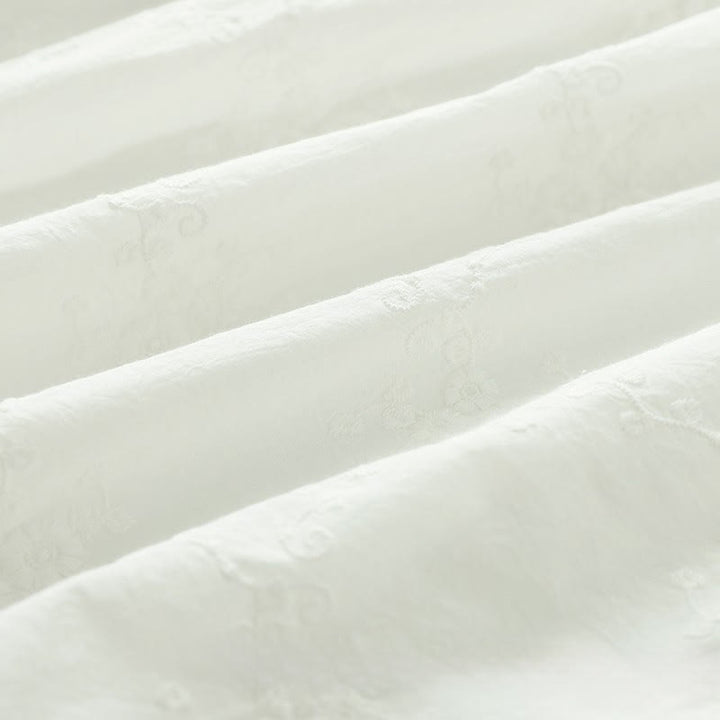 Camicia da donna in cotone a maniche lunghe con colletto arricciato, bottoni a rilievo ricamati con fiori Buddha Stones Fall - image 16