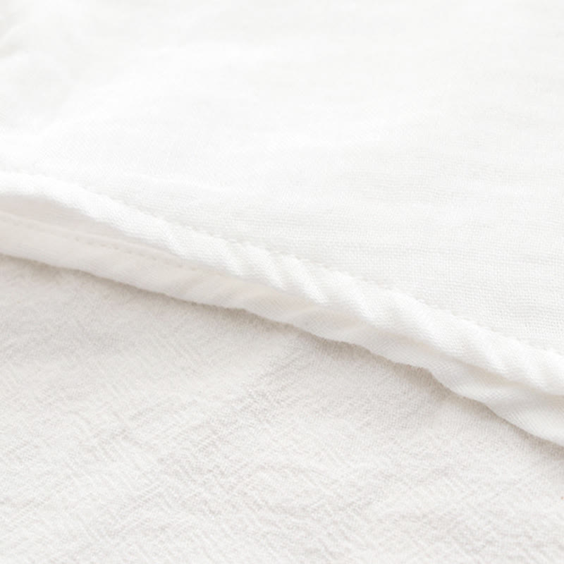 Camicia da donna in cotone a maniche lunghe con bottoni bianchi e verdi in stile Buddha Stones Fall - image 12