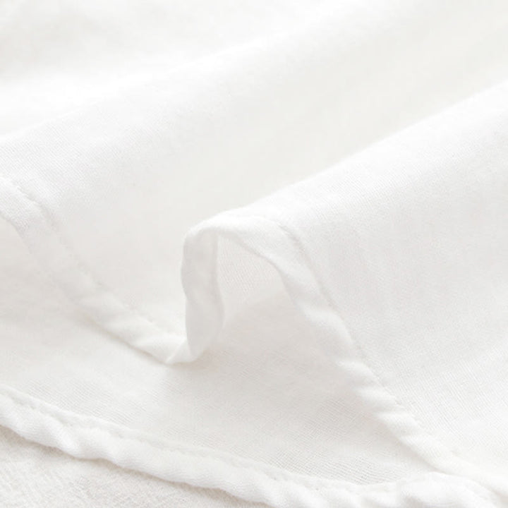 Camicia da donna in cotone a maniche lunghe con bottoni bianchi e verdi in stile Buddha Stones Fall - image 14