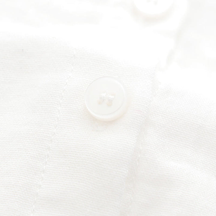 Camicia da donna in cotone a maniche lunghe con bottoni bianchi e verdi in stile Buddha Stones Fall - image 10