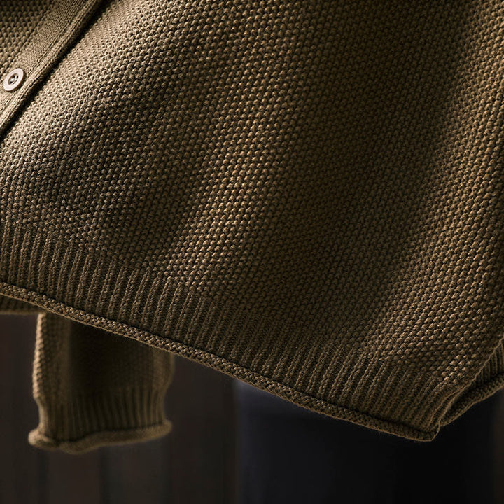 Cardigan lavorato a maglia a maniche lunghe in cotone con bottoni floreali autunnali Buddha Stones da donna - image 12