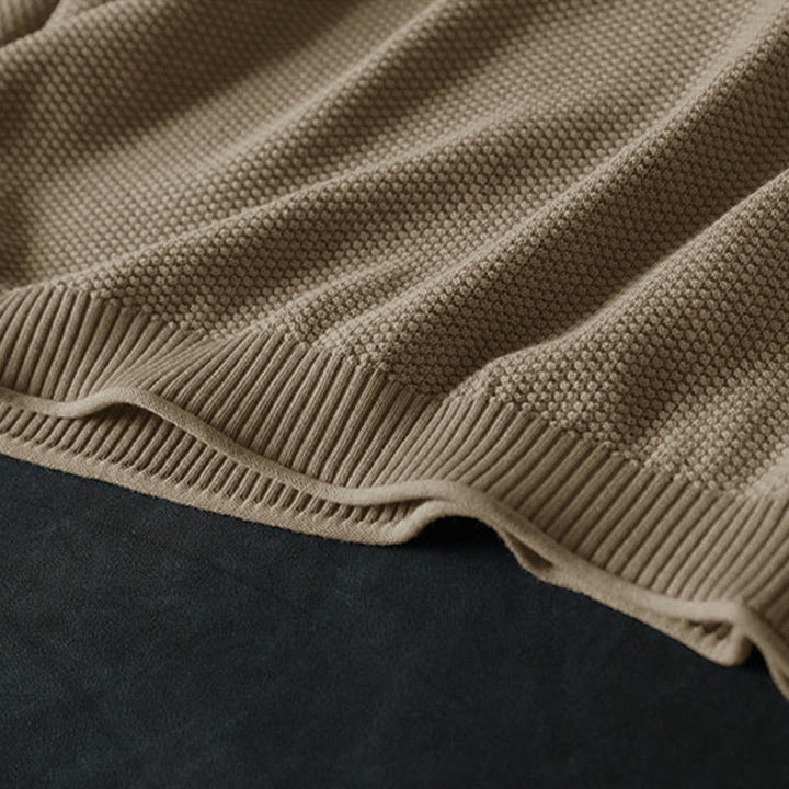 Maglione lavorato a maglia da donna a maniche lunghe in cotone con scollo a V e bottoni colorati, motivo Buddha Stones Fall - image 5