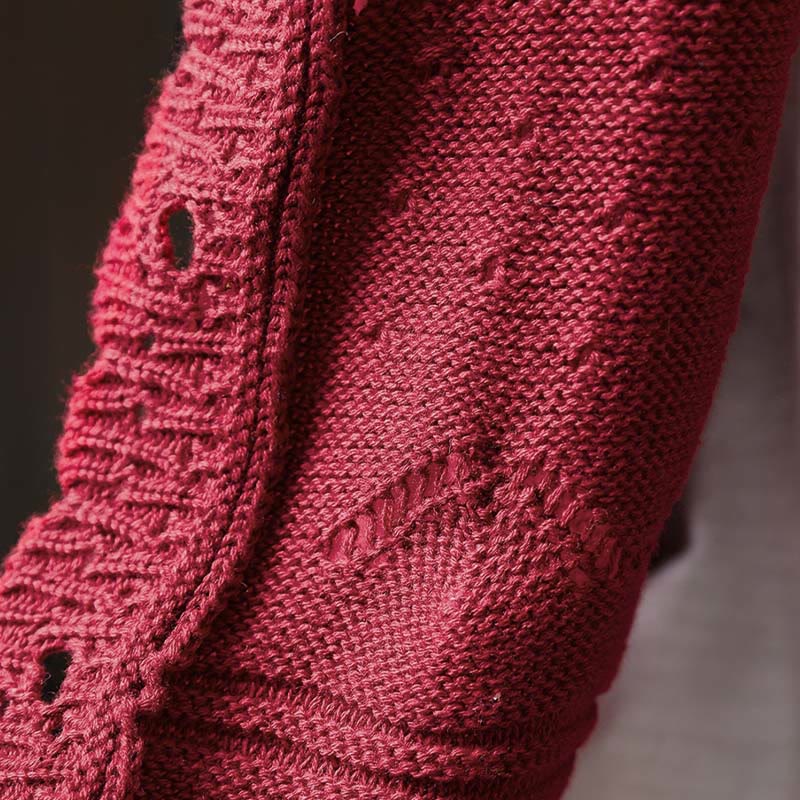 Cardigan lavorato a maglia a maniche lunghe in cotone con bottoni in pizzo autunnale Buddha Stones da donna con tasche - image 10