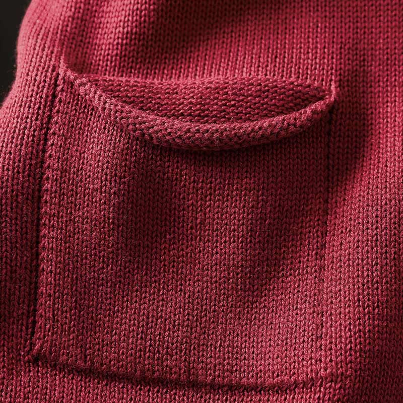 Cardigan lavorato a maglia a maniche lunghe in cotone con bottoni in pizzo autunnale Buddha Stones da donna con tasche - image 8