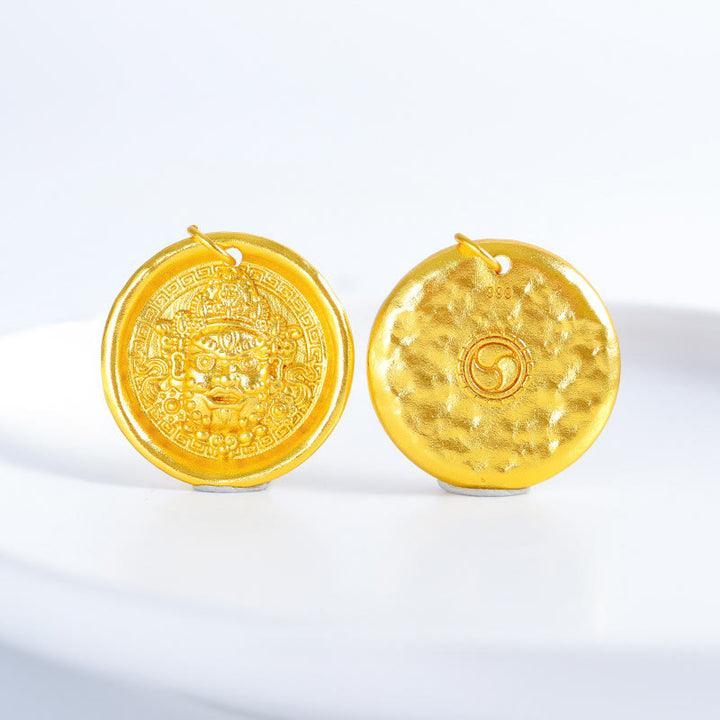 Collana con ciondolo a catena in rame Jambhala giallo Buddha Stones e ricchezza e prosperità - image 7