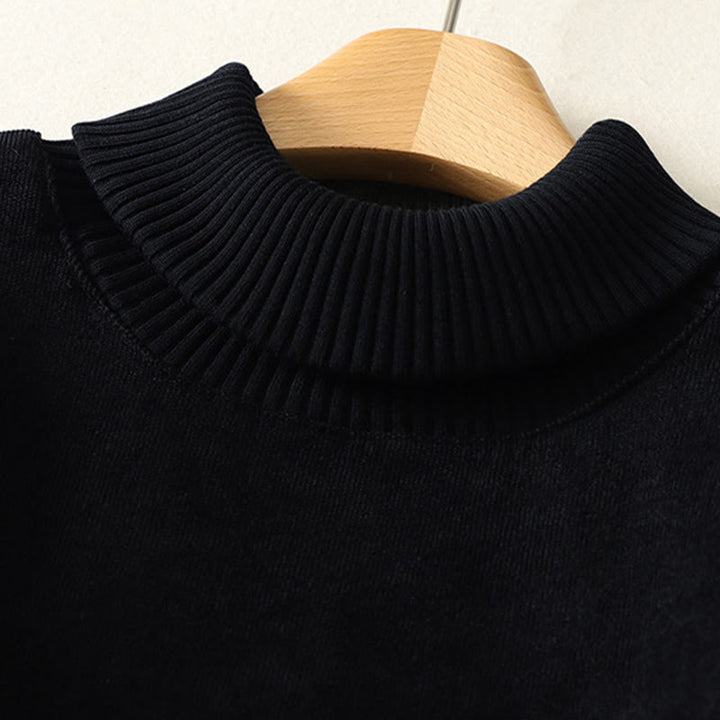 Abito midi da donna in caldo cotone con collo alto e maniche lunghe, con tasche, Buddha Stones - image 22