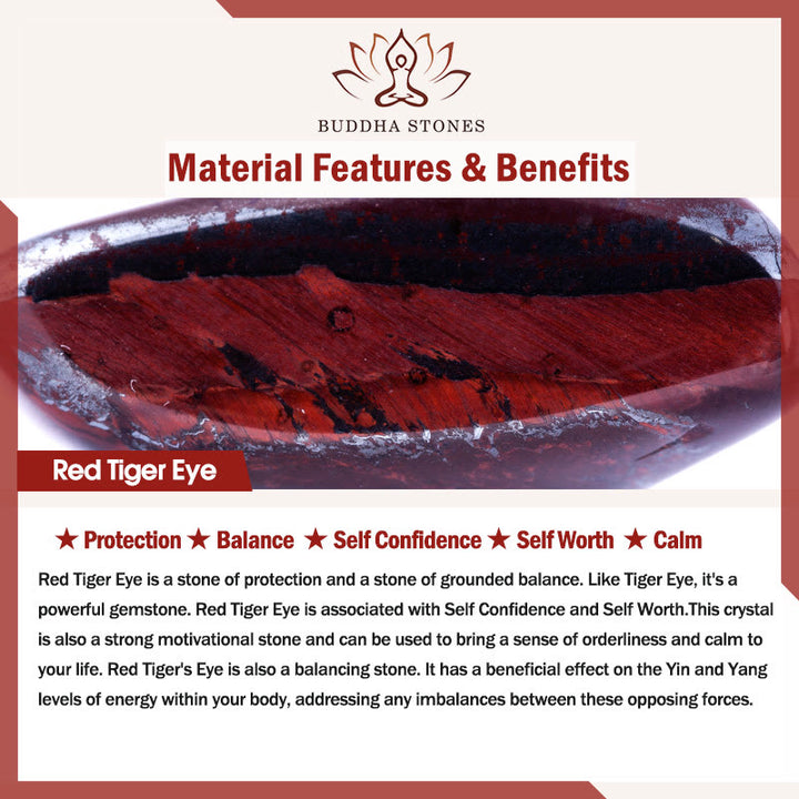 Bracciale in pelle stimolante in acciaio al titanio con occhio di tigre, pietra lavica smerigliata Buddha Stones - image 8