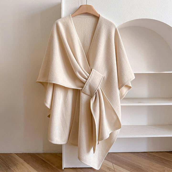 Sciarpa scialle calda e accogliente in tinta unita invernale Buddha Stones - PapayaWhip - 160*110 cm - image 0