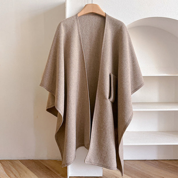 Sciarpa scialle calda e accogliente in tinta unita invernale Buddha Stones - Abbronzatura - 160*110 cm - image 1