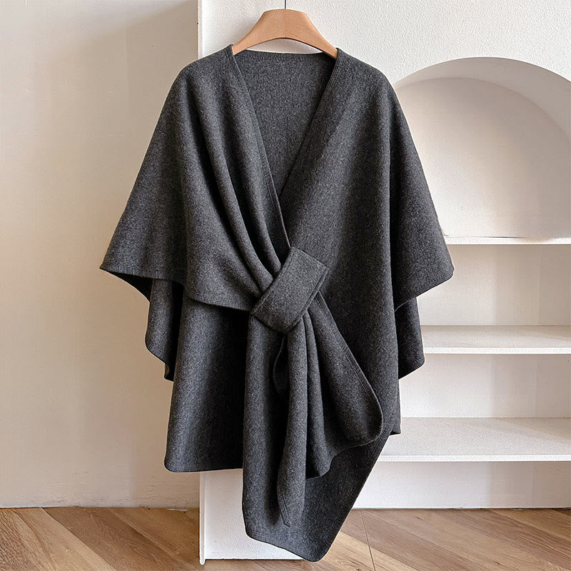 Sciarpa scialle calda e accogliente in tinta unita invernale Buddha Stones - Grigio - 160*110 cm - image 17