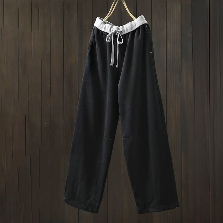 Pantaloni da donna in cotone con tasche e tinta unita Buddha Stones Fall - Nero - US4, UK/AU8, EU36 (L) - image 14