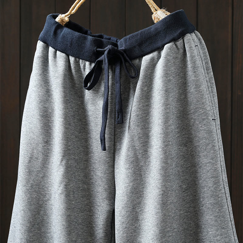 Pantaloni da donna in cotone con tasche e tinta unita Buddha Stones Fall - image 4