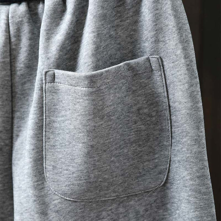 Pantaloni da donna in cotone con tasche e tinta unita Buddha Stones Fall - image 9