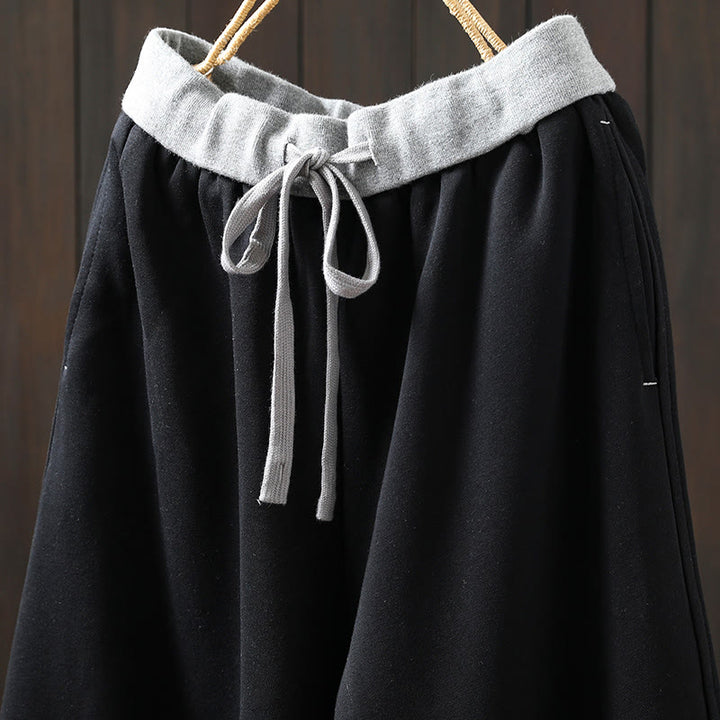 Pantaloni da donna in cotone con tasche e tinta unita Buddha Stones Fall - image 15