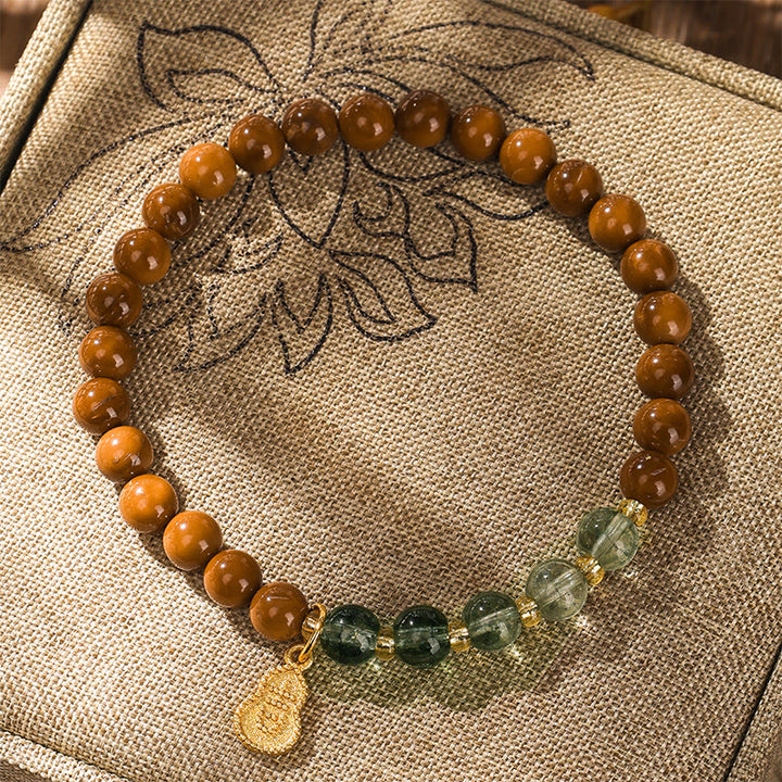Bracciale Buddha Stones Kuka Seed Green Phantom per allontanare gli spiriti maligni - image 1